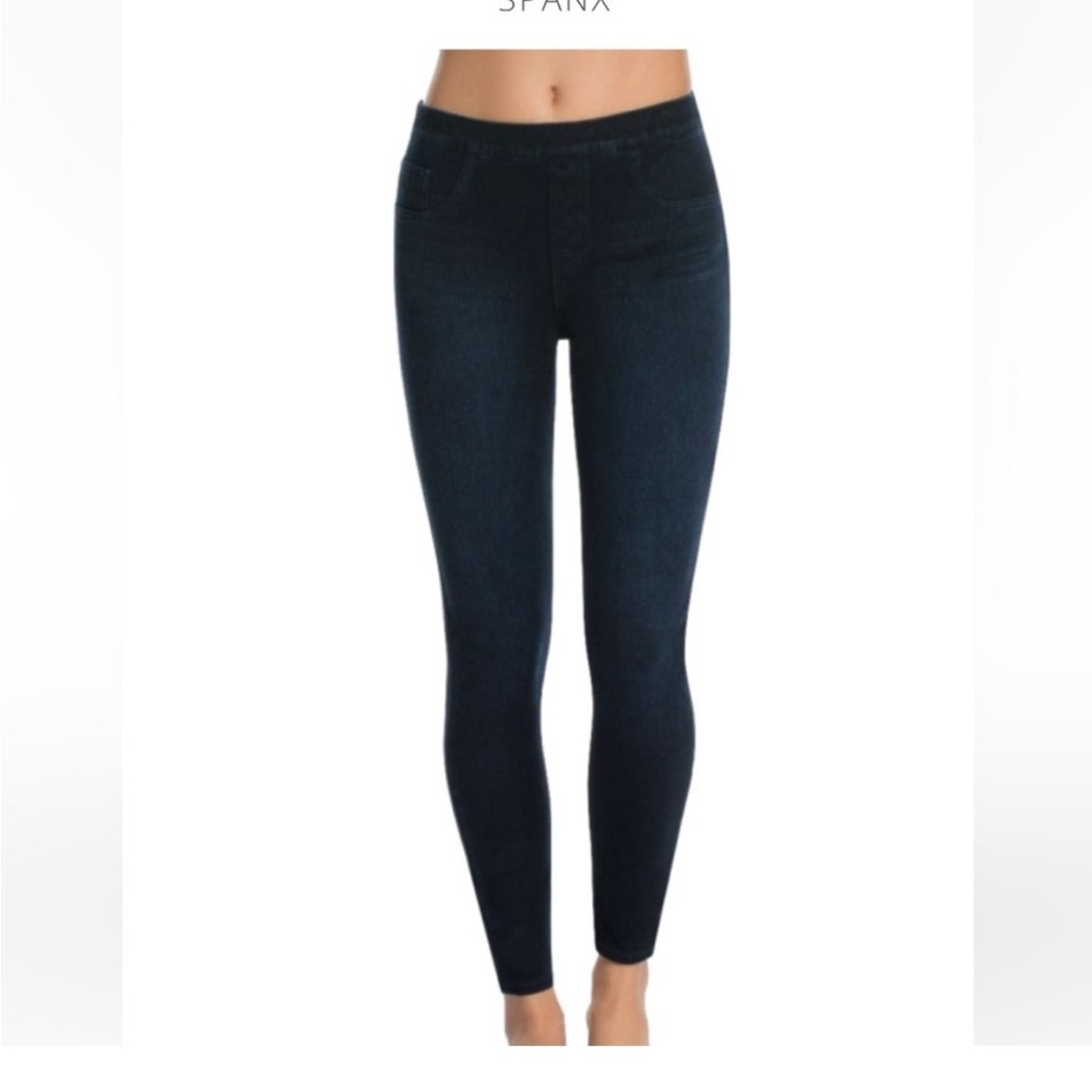 Spanx Perfect Pant, ankle 4 faux pockets black pants size small